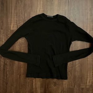 Black Ribbed Brandy Melville Long Sleeve
